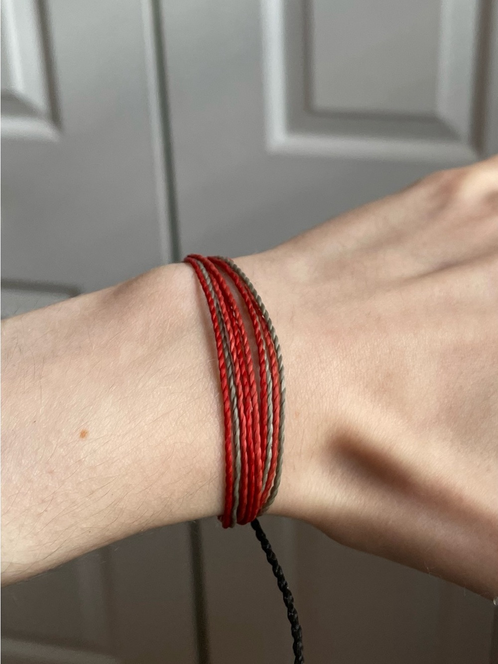 Red and Grey Pura Vida Multi-Strand Bracelet - Women Jewelry